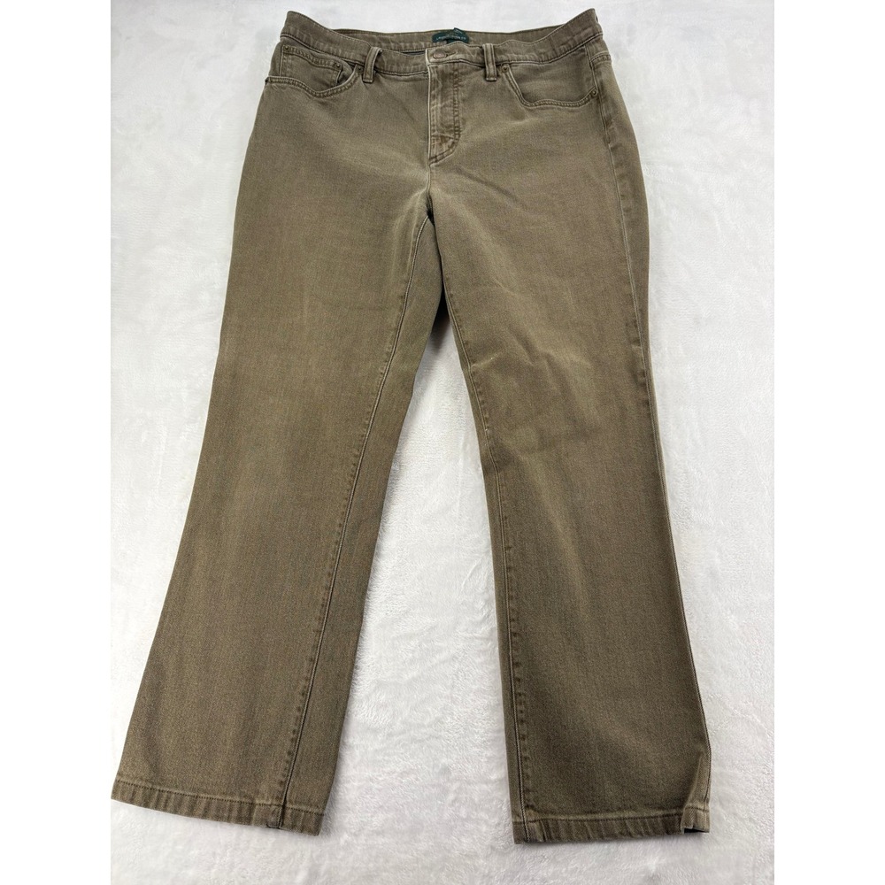 Lauren Jeans Co Ralph Lauren Jeans Womens 12 Pants Olive Brown Straight Leg